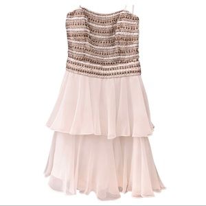 SHERRI HILL strapless bead dress